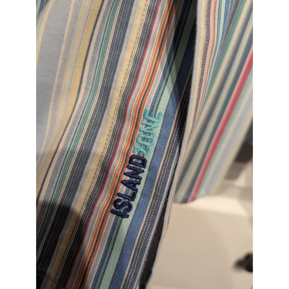 Tommy Bahama Shirt Mens 2XL Multicolor Striped IslandZone Long Sleeve Button Up‎ - Picture 3 of 16